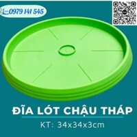 Đĩa lót chậu tháp - phụ kiện chậu tháp trồng rau hữu cơ, trồng hoa - Màu Xanh