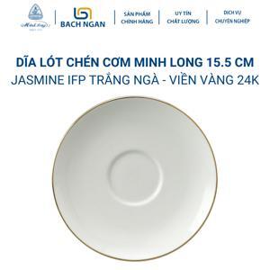Dĩa lót chén 15 cm – Jasmine IFP – Chỉ Vàng