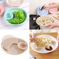 Đĩa lúa mạch đựng thức ăn có khay nước chấm và lưới ráo nước [BH: NONE] / pktn sale