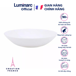 Đĩa thủy tinh Luminarc Diwali Calotte White D6907 - 20cm