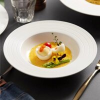 Đĩa mì Ý Mưa sao băng 24-29cm , Dĩa soup pc Bắc Âu sang trọng - Bát đĩa nhà hàng sứ cao cấp không chì