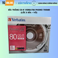 Đĩa Mitsubishi Phono CD / Verbatim Phono chuyên ghi nhạc chính hãng (hộp 5 đĩa)