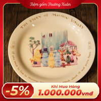 Đĩa mộc vẽ Moomin Valley (triện đáy) - Size lớn