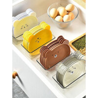 Dĩa Nhựa In Hình Mặt Gấu Cute Set 8 Cái ( mix màu ngẫu nhiên )