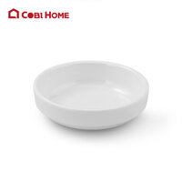 Dĩa nhựa melamine cao cấp màu trắng nhiều kích thước lựa chọn, đĩa nhựa sâu lòng -  13230