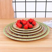 Đĩa nhựa phíp giả mây đan tre tròn size 8inch