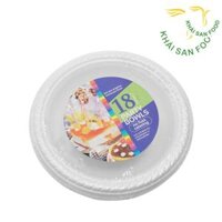 Đĩa Nhựa Trắng 17.5Cm 18 Cái OD0042