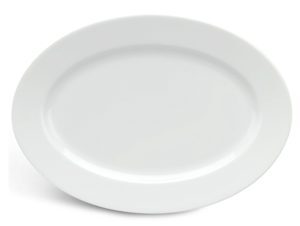 Dĩa oval 28cm Jasmine Trắng