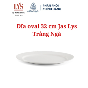 Dĩa oval 32 cm – Jasmine Ly’s – Trắng Ngà