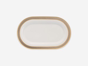 Dĩa oval 34 cm – Sago – Hoa Hồng