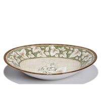 Đĩa oval sứ Miyabi nhập khẩu Nhật Bản 24cm MB06-XL (Xanh Lá)