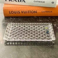 Đĩa pha lê chữ nhật Crystal Bohemia 19cm