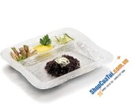 Đĩa pha lê chữ nhật IVV 32x28cm - Made in Italy - mẫu 3 ngăn và 4 ngăn