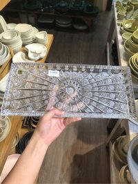 Đĩa pha lê chữ nhật mài