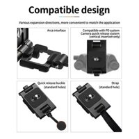 Đĩa phát hành nhanh L Giá đỡ gấp Camera cho chân máy Arca với vít 1 / 4 cho Sony Canon Fuji DSLR Chân máy ảnh Giá đỡ Video