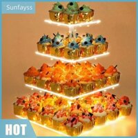 Đĩa phục vụ bánh Acrylic 3 / 4 tầng đa chức năng cho tiệc cưới sinh nhật [sunfayss.vn]