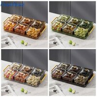 Đĩa phục vụ chia đôi FOUNDTWO, Đĩa phục vụ món tráng miệng hiện đại mờ, Đĩa trái cây sấy khô sáng tạo chống bụi bằng nhựa phòng khách