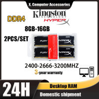 (địa phương) Desktop RAM DDR4 2PCS Kingston Hyperx 8GB 16GB DIMM 2400 2666 3200MHz PC 288Pin 1.2V RAM PC4