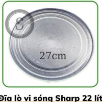 Đĩa quay lò vi sóng Sharp 22l (size 27cm trơn) hàng chuẩn Xịn