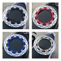 Đĩa RAIDER/SATRIA trước size 320mm, dày 4.5mm_Đĩa Trước Rembo lắp mâm zin Vành thép cacbon, lòng CNC nguyên khối chốt đỏ