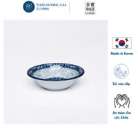 Đĩa sâu lòng 11.5cm sứ hoa văn cao cấp Hàn Quốc Sambo MD-058