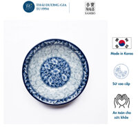 Đĩa sâu lòng 14 cm sứ hoa văn cao cấp Hàn Quốc Sambo MD-059