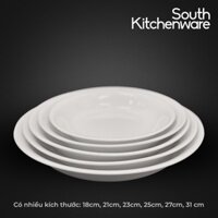 Dĩa sâu lòng sứ tráng men cao cấp Daisy Trắng Minh Long 18cm, 21cm, 23cm, 25cm, 27cm, 31cm