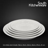 Dĩa sâu lòng sứ tráng men cao cấp Daisy Trắng Minh Long 18cm, 21cm, 23cm, 25cm, 27cm, 31cm