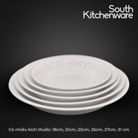 Dĩa sâu lòng sứ tráng men cao cấp Daisy Trắng Minh Long 18cm, 21cm, 23cm, 25cm, 27cm, 31cm