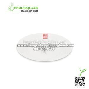 Đĩa sâu lòng viền xanh in hình Superware P182-8