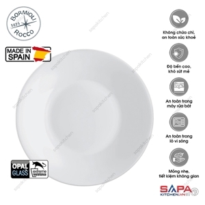 Đĩa Soup Thủy Tinh White Moon - 23 Cm