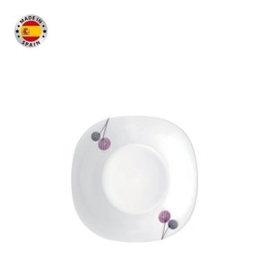 Đĩa soup vuông thủy tinh Parma - 23 x 23 cm