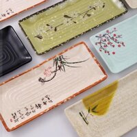 Đĩa Sứ 4.6 Hình Hoa Sen Màu Xanh Lá Sang Trọng