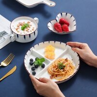 Đĩa Sứ Đựng Thức Ăn Chia Ngăn Giảm Cân 11 Người Lớn / Trẻ Em