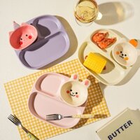 Đĩa Sứ Đựng Thức Ăn Chia Ngăn Điều Khiển Trái Cây / Thức Ăn Tối Dành Cho Trẻ Em Một Người
