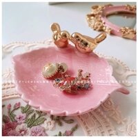 Đĩa sứ đựng trang sức phong cách châu Âu nhiều kiểu dáng, chim uyên ương decor cưng xỉu