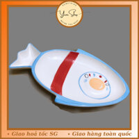Dĩa Sứ Hình Cá Có Ngăn Đựng Tương Nước Chấm Riêng Đồ Sứ Decor Xinh Xắn