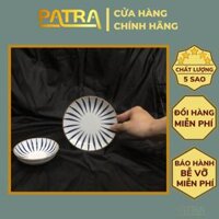 Đĩa sư hoa tiêt ke truc cao câp - đia đưng đô ăn đây đu mâu - Đĩa tròn 16cm