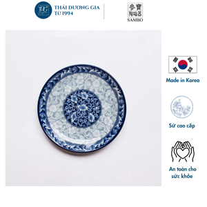 Đĩa sứ Sambo Hàn Quốc MD-004 20.5cm