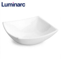 Đĩa sứ thủy tinh vuông trắng Quadrato 20cm-D7206 100% không chứa chì dùng an toàn trong máy rửa bát và lò vi sóng