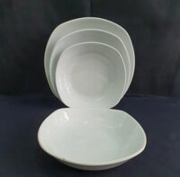 Đĩa sứ trắng vuông vát SQ82 CK