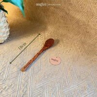 Đĩa sứ viền mây tre đan tay ONGTRE trang trí tiệc, decor, đựng đồ, mẫu độc đáo - OTS1 - Thìa dừa 18cm