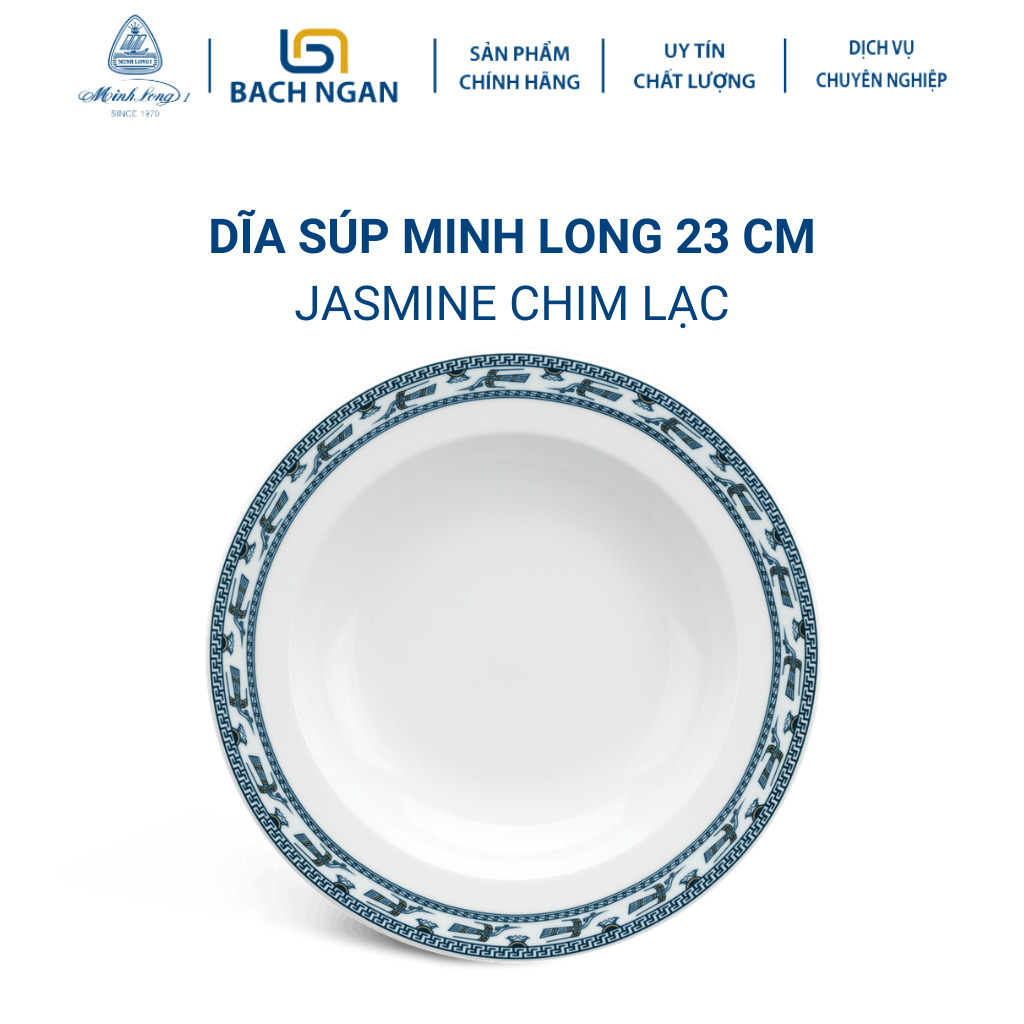 Dĩa súp 23 cm – Jasmine – Chim Lạc