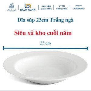 Dĩa súp 23 cm – Jasmine Ly’s – Trắng Ngà