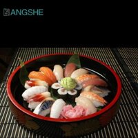 Đĩa Sushi BANGSHE, Hộp Đựng Thực Phẩm Tròn Nhựa, Khay Hải Sản Chống Mòn Chống Rơi Đơn Giản Người Lớn