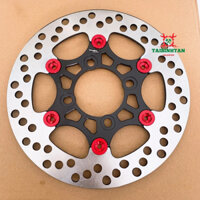 Đĩa SWIT Đen khoen đỏ size 220mm, lòng 4 lỗ_[ Giá bát phỏ]_Lắp như zin Co SIRIUS, WAVE, EX135,...các dòng xe đi mâm 4 lỗ