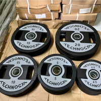 Đĩa Tạ Thanh Đòn Technogym Phi 50 Nhập Khẩu Loại Màu Đen - Bạc. Loại 2.5kg - 5kg - 10kg - 15kg - 20kg