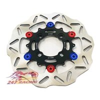 Đĩa Thắng Kiểu CNC Bông 220 gắn Sirius Exciter Wave Dream....màu Đen