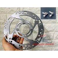 Đĩa thắng Phay CNC bước chân tặng kèm 4 ốc SALAYA inox 304 gắn xe máy Sirius,Exciter,Wave,Blade,RSX