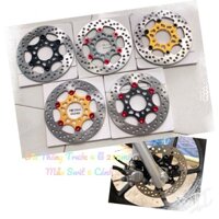 ĐĨA THẮNG TRƯỚC SWIT 4 lỗ Size 220mm, 6 Cánh Khoen Nhôm Nhiều Màu sắc, Gắn như ZIN TẤT CẢ CÁC DÒNG XE